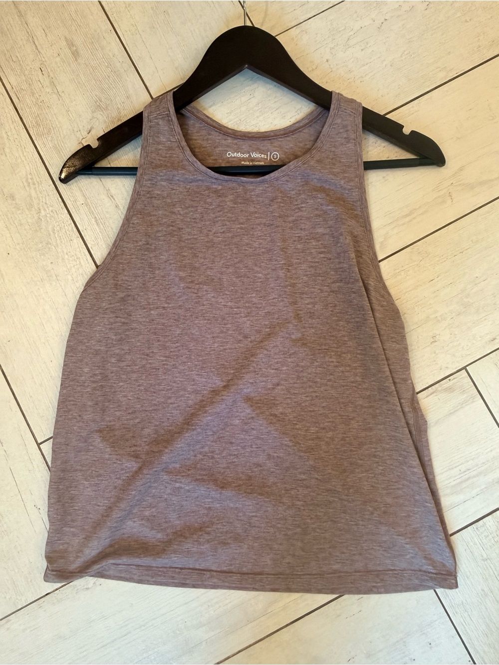 Outdoor Voices Heathered Lavender Tank Top Small Athletic Top